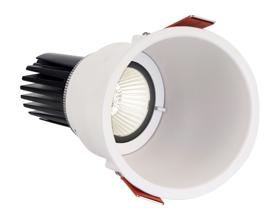 DM201446  Brone 10 Tridonic Powered 10W 4000K 810lm 36° CRI>90 LED Engine White Adjustable Round Recessed Spotlight, IP20